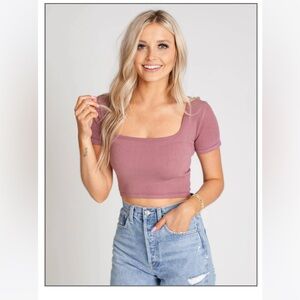 Vici Krista Seamless Short Sleeve Square Neck